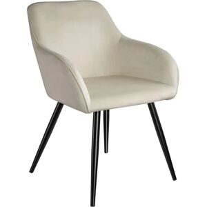 Tectake Velvet Armchair Marilyn - Cream/Black - Stylish, Stable, Comfortable - Armchair Tectake Velvet Armchair Marilyn - Cream/Black - Stylish, Stable, Comfortable - Armchair