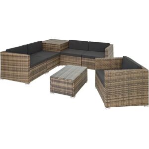 tectake Conjunto de muebles de jardín de ratán Pisa - natural (TT403725) tectake Conjunto de muebles de jardín de ratán Pisa - natural (TT403725)