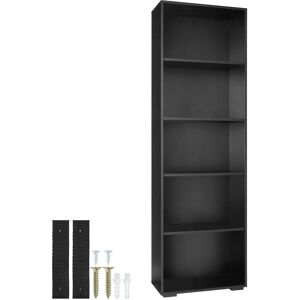 Bibliothèque Lexi Tectake - Noir - 5 étagères - Rangement salon - Publicité Bibliothèque Lexi Tectake - Noir - 5 étagères - Rangement salon - Publicité