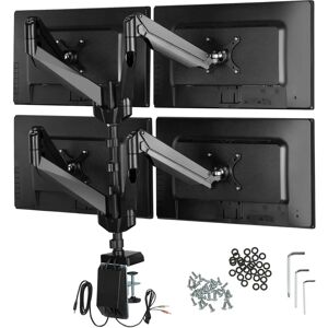 Tectake Quadruple Monitor Arm - Adjustable, Black Tectake Quadruple Monitor Arm - Adjustable, Black