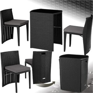 TECTAKE Rattan Garden Bistro Set - outdoor furniture, lightweight, compact TECTAKE Rattan Garden Bistro Set - outdoor furniture, lightweight, compact