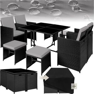 Tectake Garden Set - Black/Grey - 4-8 People Tectake Garden Set - Black/Grey - 4-8 People