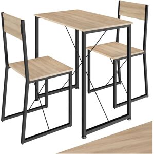 Tectake Margate Industrial Dining Set - Light Oak, 3 pcs Tectake Margate Industrial Dining Set - Light Oak, 3 pcs