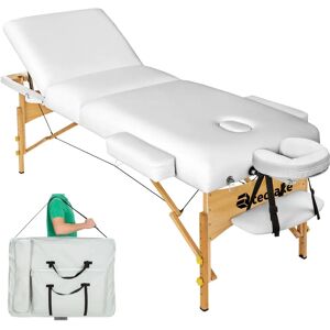 Tectake Massage Table - White, 7.5cm Padding, Adjustable Height Tectake Massage Table - White, 7.5cm Padding, Adjustable Height