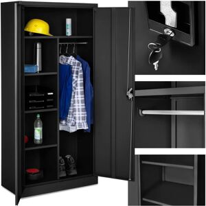 tectake Armario archivador negro de acero con 6 cajones y barra tectake Armario archivador negro de acero con 6 cajones y barra