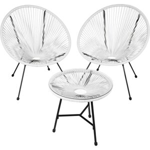 tectake Gartenset - Weiß, 2 Stühle & Tisch, Retro Stil tectake Gartenset - Weiß, 2 Stühle & Tisch, Retro Stil