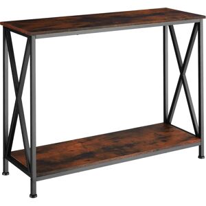 tectake Tacoma 100x35x80.5cm - Industrial Dark Wood Console Table tectake Tacoma 100x35x80.5cm - Industrial Dark Wood Console Table