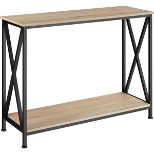 tectake Tacoma Light Oak Console Table - Industrial Style tectake Tacoma Light Oak Console Table - Industrial Style