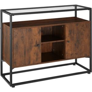 Tectake Oldham 100x38x80,5cm Credenza - Industriel foncé - Publicité Tectake Oldham 100x38x80,5cm Credenza - Industriel foncé - Publicité