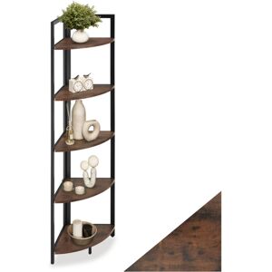 Étagère d'angle Tectake Castlebar - Bois sombre industriel, 5 niveaux - Publicité Étagère d'angle Tectake Castlebar - Bois sombre industriel, 5 niveaux - Publicité