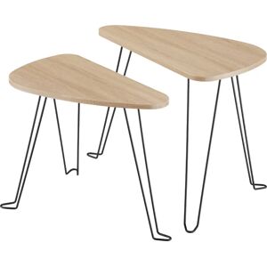 Tectake Set of 2 Side Tables Richmond - Industrial Light Wood, Oak Sonoma Tectake Set of 2 Side Tables Richmond - Industrial Light Wood, Oak Sonoma