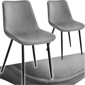 Tectake Monroe Velvet Dining Chairs - Gray Tectake Monroe Velvet Dining Chairs - Gray