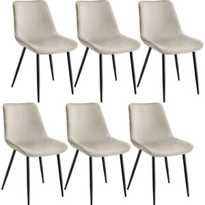 Tectake Monroe Velvet Dining Chairs - Set of 6 Tectake Monroe Velvet Dining Chairs - Set of 6