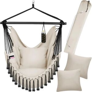 Tectake - Boho-Style Hanging Chair Malika - 150kg Support Tectake - Boho-Style Hanging Chair Malika - 150kg Support