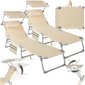 tectake Set of 2 Sun Loungers Chloé - TT405125 tectake Set of 2 Sun Loungers Chloé - TT405125