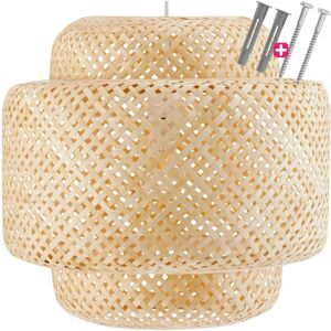 Bambusová stropní lampa Tectake - 40W, Boho Styl Bambusová stropní lampa Tectake - 40W, Boho Styl
