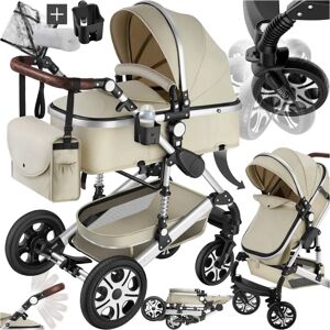 TecTake GmbH MATS Baby Stroller - Adjustable & Foldable - Gray/Beige TecTake GmbH MATS Baby Stroller - Adjustable & Foldable - Gray/Beige