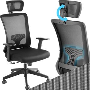 Tectake Office Chair Phoibe Ergonomic Adjustable Headrest - Swivel Desk Seat Tectake Office Chair Phoibe Ergonomic Adjustable Headrest - Swivel Desk Seat