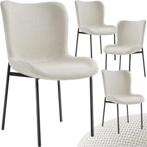 Tectake Tessa Fabric Chair - Set of 4 - Dining Room Modern Tectake Tessa Fabric Chair - Set of 4 - Dining Room Modern