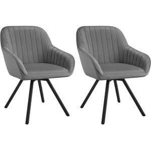 Tectake Office Swivel Chair Gray - Set of 2 Tectake Office Swivel Chair Gray - Set of 2