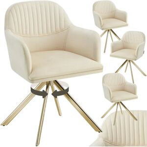 Tectake - Velvet Swivel Chair - Set of 4 Tectake - Velvet Swivel Chair - Set of 4