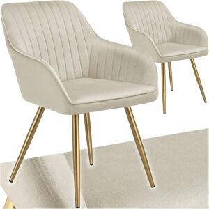 Tectake Marilyn Velvet Dining Chair - Gold Steel Legs - Elegant & Comfortable Tectake Marilyn Velvet Dining Chair - Gold Steel Legs - Elegant & Comfortable