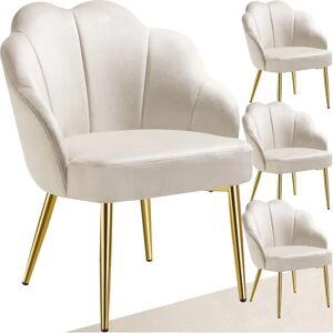 Tectake Hellen Velvet Cocktail Armchair - Set of 4 Tectake Hellen Velvet Cocktail Armchair - Set of 4