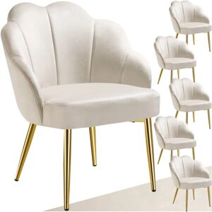 Tectake Hellen Velvet Cocktail Armchair - Set of 6 Tectake Hellen Velvet Cocktail Armchair - Set of 6