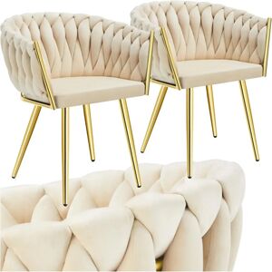 Tectake Astano Fluwelen Eetkamerstoelen - Modern knoopontwerp Tectake Astano Fluwelen Eetkamerstoelen - Modern knoopontwerp
