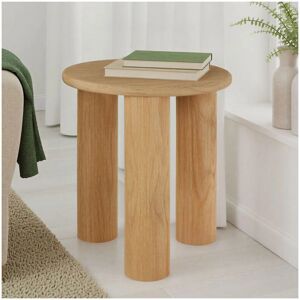 Tectake Sisi Table d'Appoint Ronde - Pieds en Bois Massif, Chêne Clair - Publicité Tectake Sisi Table d'Appoint Ronde - Pieds en Bois Massif, Chêne Clair - Publicité