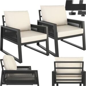 Tectake Garden Lounge Set Captive - Modern Rope Design, 2 Chairs Tectake Garden Lounge Set Captive - Modern Rope Design, 2 Chairs