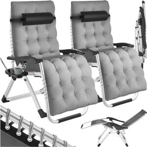 Tectake Light Gray Foldable Cloud Sun Lounger - Relaxation Tectake Light Gray Foldable Cloud Sun Lounger - Relaxation