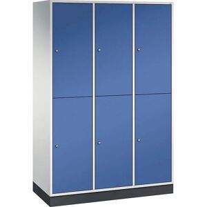 C+P Intro Stahlschrank - 6 Fächer, Hellgrau / Cyanblau - Schließfachschrank C+P Intro Stahlschrank - 6 Fächer, Hellgrau / Cyanblau - Schließfachschrank