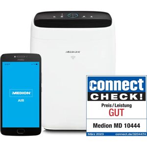 Medion MD 10444 - Blanc, Noir - Purificateur d'Air HEPA Medion MD 10444 - Blanc, Noir - Purificateur d'Air HEPA