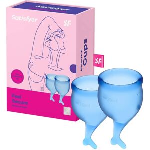 Satisfyer Feel Secure Menstrual Cup Set - Wiederverwendbar, Blau, 15/20ml Satisfyer Feel Secure Menstrual Cup Set - Wiederverwendbar, Blau, 15/20ml