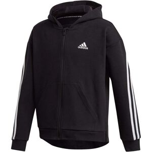 Adidas Girls 3-Stripes Full-Zip Hoodie - Black - Kids Sportwear Adidas Girls 3-Stripes Full-Zip Hoodie - Black - Kids Sportwear