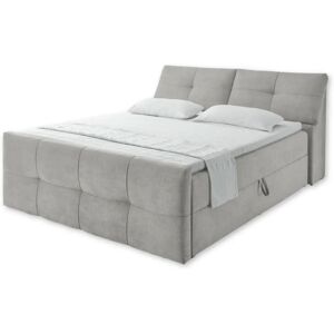 Redmond Boxspringbett - Microvelours, 2 Bettkästen, Kopfteil mit Stauraum - Boxspringbett Redmond Boxspringbett - Microvelours, 2 Bettkästen, Kopfteil mit Stauraum - Boxspringbett