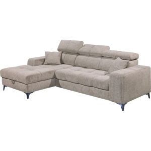 ED EXCITING DESIGN Sydney L-Form Beiges Sofa - Polster, Stauraum, Elektrischer Relax ED EXCITING DESIGN Sydney L-Form Beiges Sofa - Polster, Stauraum, Elektrischer Relax