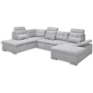 ED EXCITING DESIGN Jakarta U-Form Sofa - U-förmiger Sofa, Grau, Webstoff ED EXCITING DESIGN Jakarta U-Form Sofa - U-förmiger Sofa, Grau, Webstoff