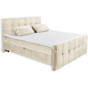 Boxspring Ágy Valetta 6 az ED Exciting Design – Mikroszálas anyag, Zsebmatrac, HR-30 Topper - H2 Boxspring Ágy Valetta 6 az ED Exciting Design – Mikroszálas anyag, Zsebmatrac, HR-30 Topper - H2