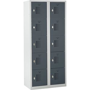 EUROKRAFTbasic Stahlschrank mit 10 Fächern - 800mm EUROKRAFTbasic Stahlschrank mit 10 Fächern - 800mm