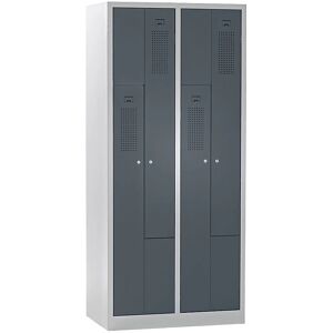 Armadio guardaroba eurokraft basic - 800mm, Grigio, 2 Scomparti Armadio guardaroba eurokraft basic - 800mm, Grigio, 2 Scomparti