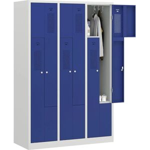 Armoire à vêtements Eurokraft Basic - 1185mm, Bleu Genciana, Gris Lumineux - Publicité Armoire à vêtements Eurokraft Basic - 1185mm, Bleu Genciana, Gris Lumineux - Publicité