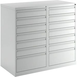 Gabinete de cajones de acero eurokraft basic - 900x1000x500mm, Gris claro Gabinete de cajones de acero eurokraft basic - 900x1000x500mm, Gris claro