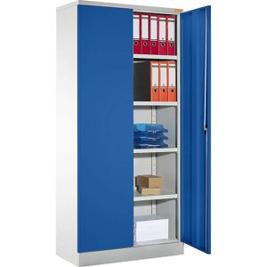 Dulap universal Eurokraft - 4 rafturi, uși albastre Dulap universal Eurokraft - 4 rafturi, uși albastre