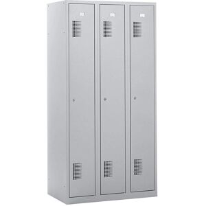Dulap Eurokraft Basic Amsterdam - Metal, 3 Compartimente, Gri Deschis Dulap Eurokraft Basic Amsterdam - Metal, 3 Compartimente, Gri Deschis