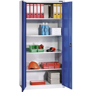 Armario de acero con puertas y 4 estantes - Armario de almacenamiento Armario de acero con puertas y 4 estantes - Armario de almacenamiento