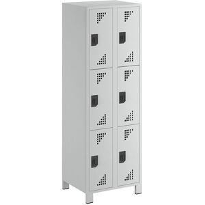 Armario de almacenamiento gris claro con cerradura - Eurokraft Pro Armario de almacenamiento gris claro con cerradura - Eurokraft Pro