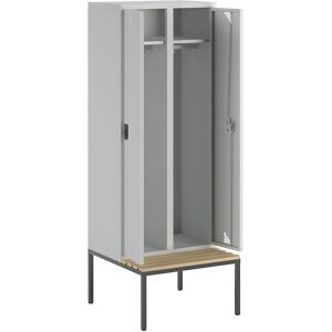 Eurokraft Pro Armario - 2 Compartimentos - Gris Claro - Acero Eurokraft Pro Armario - 2 Compartimentos - Gris Claro - Acero