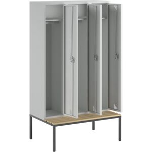 Armario Eurokraft Pro - 3 Compartimentos, Acero, Gris Claro Armario Eurokraft Pro - 3 Compartimentos, Acero, Gris Claro